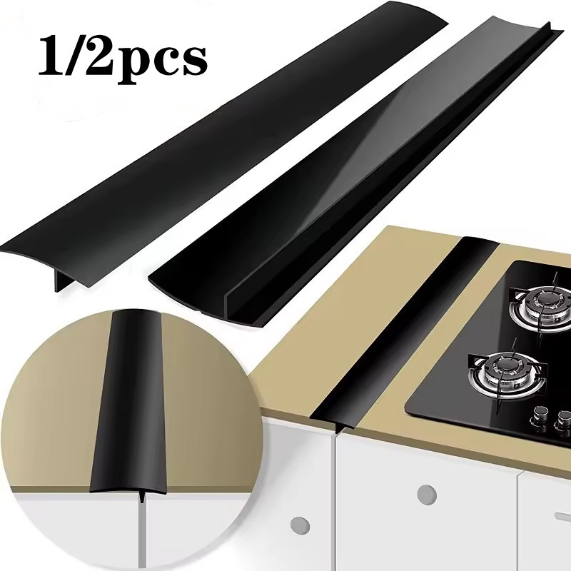 Couvercle d'étanchéité en forme de T pour comptoir de cuisinière, tapis de cuisine en Silicone résistant à la chaleur, protection de cuisinière à gaz, couvercle de joint d'huile et de poussière fendue