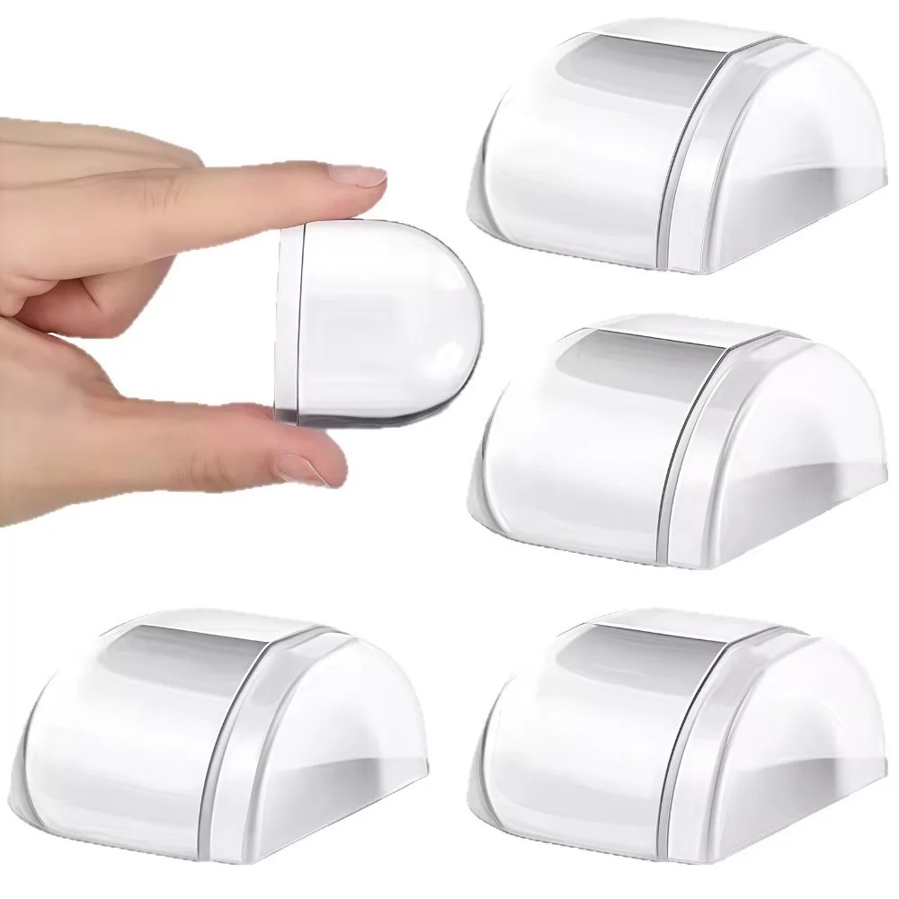 Protector de Puerta Transparente Autoadhesivo, Tope de Puerta Montado en el Suelo para Protección de Manijas de Puertas y Muebles, Mejoras para el Hogar