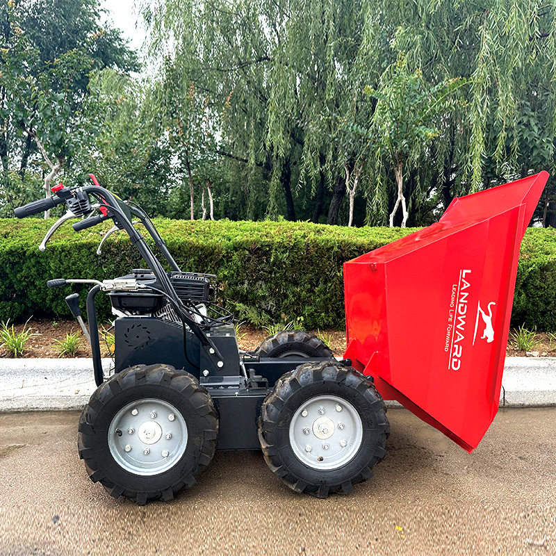 Máquinas de construção de carrinho de mão, despejo traseiro rápido, mini dumper de canteiro hidráulico personalizado
