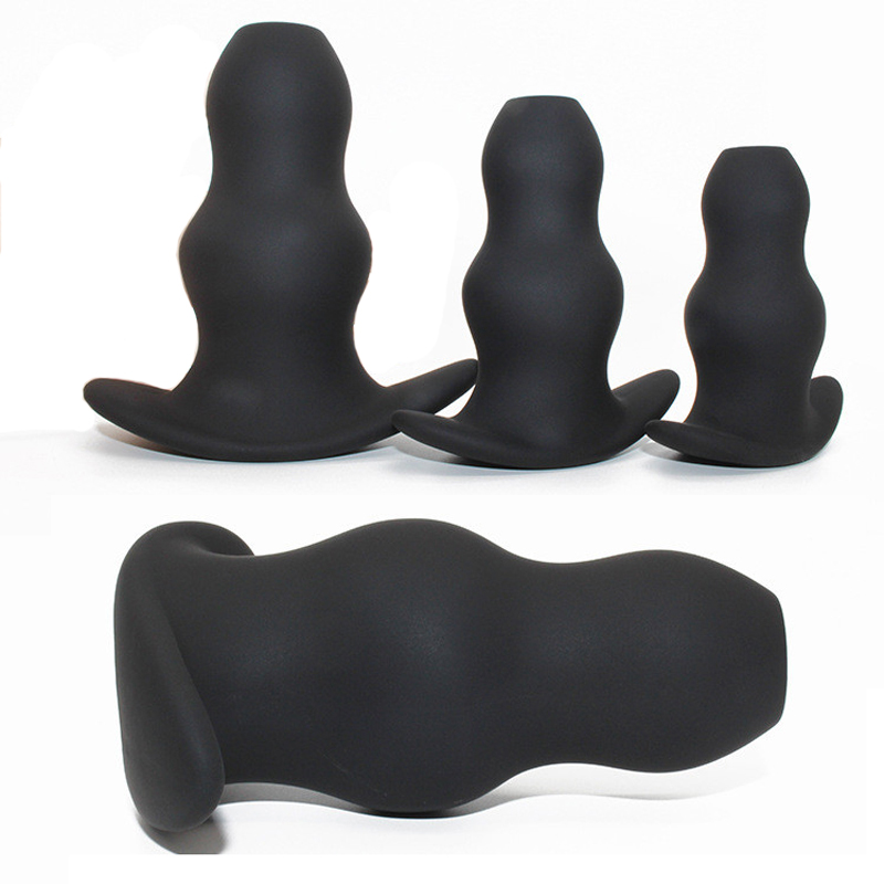 Nero morbido Silicone anale Butt Plug vaginale G Spot stimolazione cortile tallone masturbazione Dildo anale giocattoli del sesso per le donne Gay