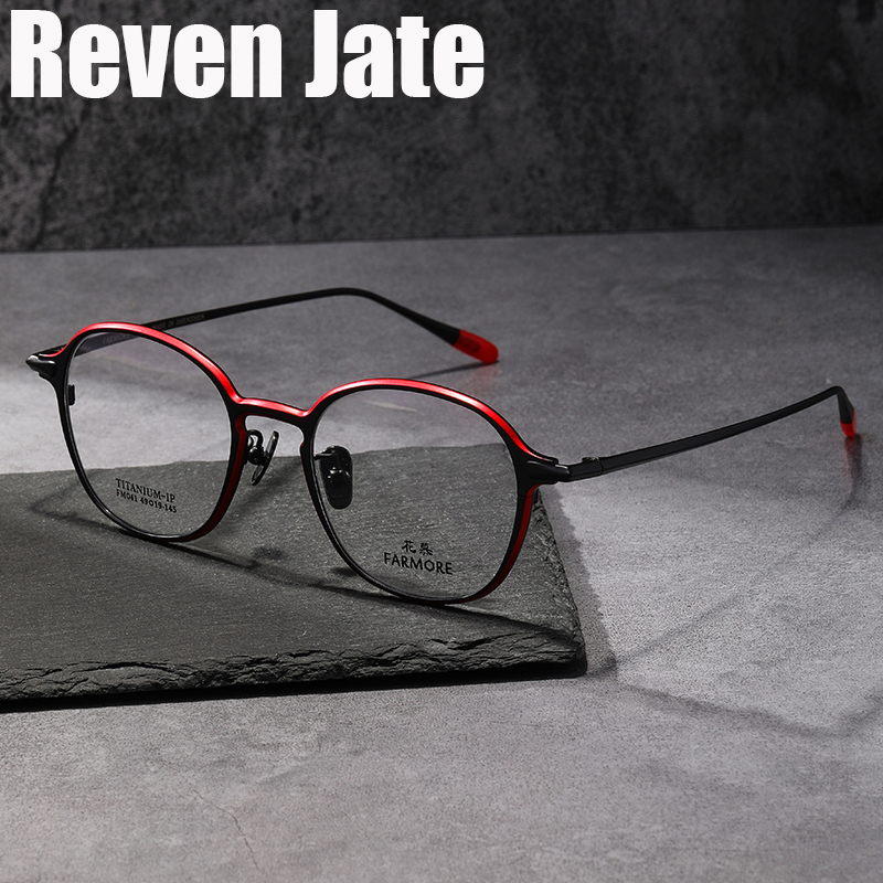 Reven Jate FM041 รอบแว่นตาไทเทเนียมกรอบแว่นตา Rx ผู้หญิงสําหรับแว่นตาหญิง