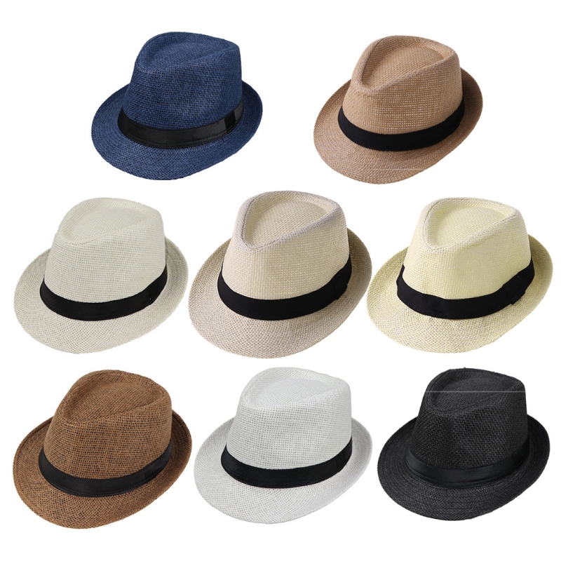 Sombrero paja para niño sombrero británico para niños, gorra playa enrollable para