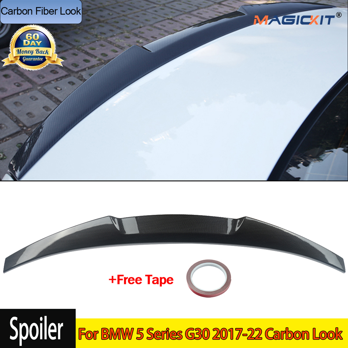 M4 Stijl Vleugel Auto Achterste Kofferbak Lip Spoiler Voor Bmw 5 Serie G30 F90 M5 2017- 2020 Accessoires Bodykit