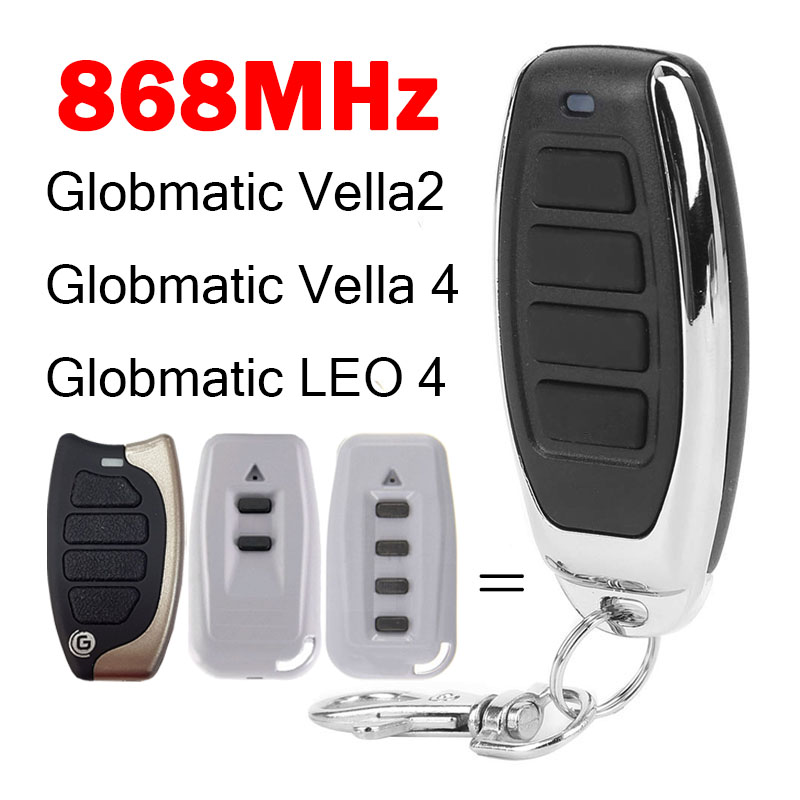 Globmatic Пульт дистанционного управления гаражом 868МГц Плавающий код Vella 2 4 Vella2 Vella4 LEO 4 Электрическое управление воротами, раздвижными воротами, рольставнями