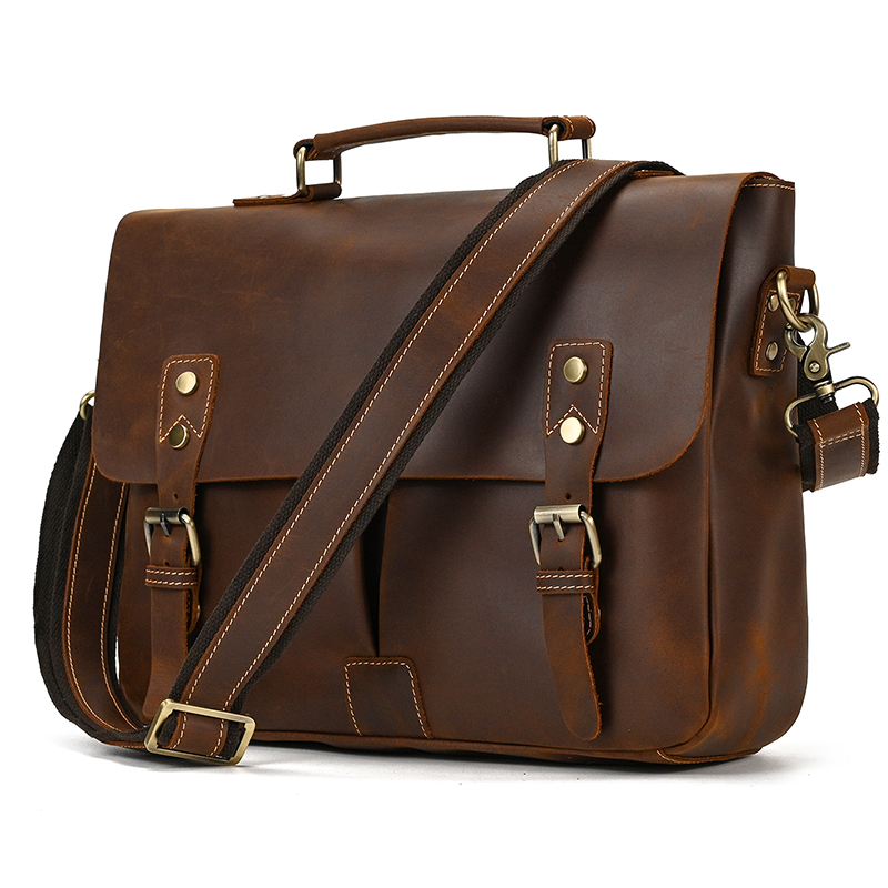 Newsbirds skórzana teczka torba na ramię w stylu Vintage męskie torby typu Crossbody na książki A4 Messenger dla kobiet mężczyzn torebki