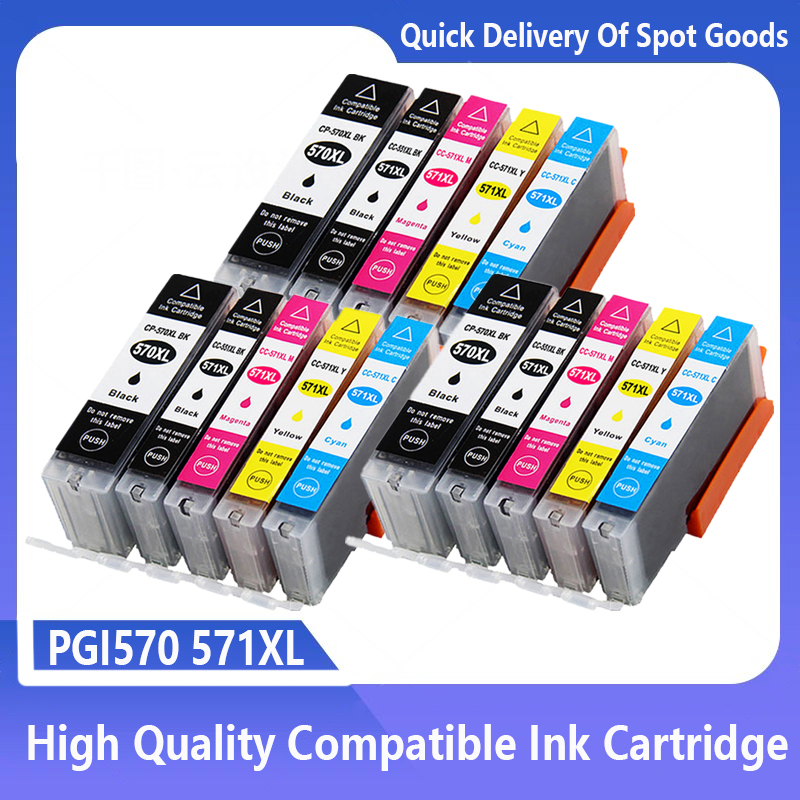 Untuk Canon PGI 570XL CLI 571XL PGI570 tinta kompatibel Cartridge untuk Canon PIXMA TS5050 TS5051 TS5053 TS5055 TS6050 TS6051 TS6052