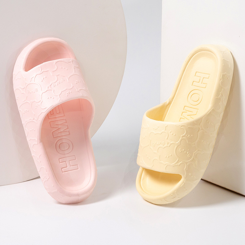 Leuke Thuis Slippers Cloud Vrouw Beer Zomer Strand Slides Indoor Zachte Zool Antislip Eva Sandalen Mannen Mannelijke Slippers Douche Schoenen