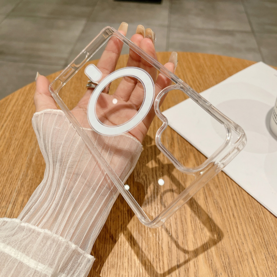 Étui transparent magnétique pour Samsung Galaxy S26 S25 S24 S23 S22 S21 S20 Plus Ultra FE, compatible avec la charge sans fil, protection contre les chocs