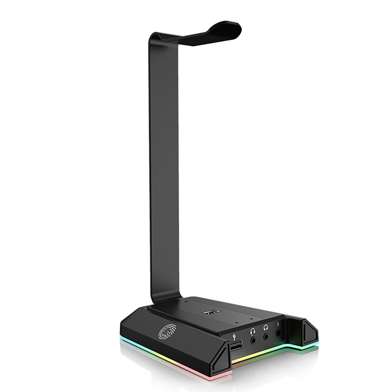 Подставка для игровой гарнитуры RGB 7,1, конвертер объемного звука, 2 порта USB/3,5 мм, аксессуары для игровых настольных ПК