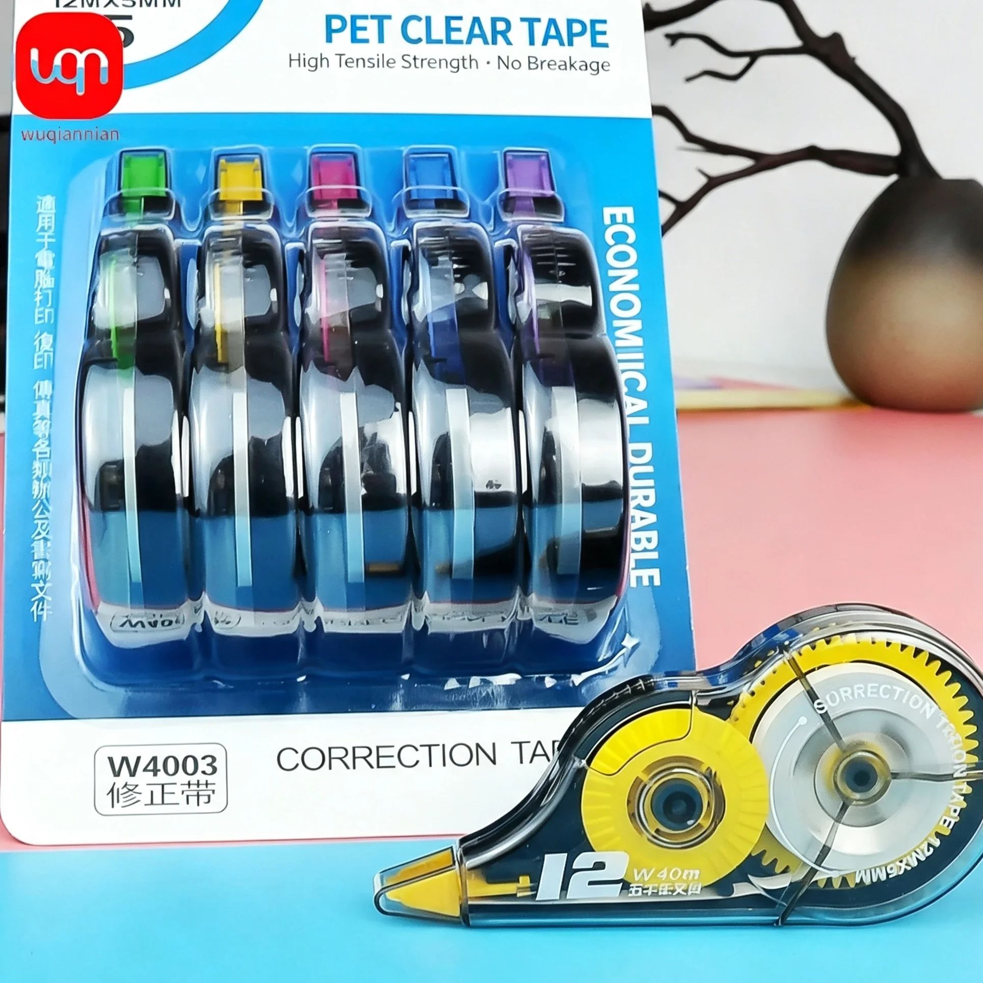 5PCS Practical Correction Tape Roll 60m Long White Sticker Material Kawaii Children's Gift Stationery School