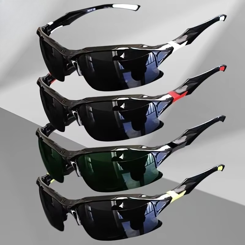 Óculos esportivos elegantes polarizados ao ar livre para homens e mulheres, à prova de vento, adequados para beisebol, corrida, pesca, golfe e direção