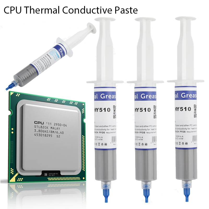 Coolcirc HY510 GPU CPU サーマル ペースト、GPU 熱伝導率複合シリコン グリース、CPU チップセット冷却、CPU グレー クーラー