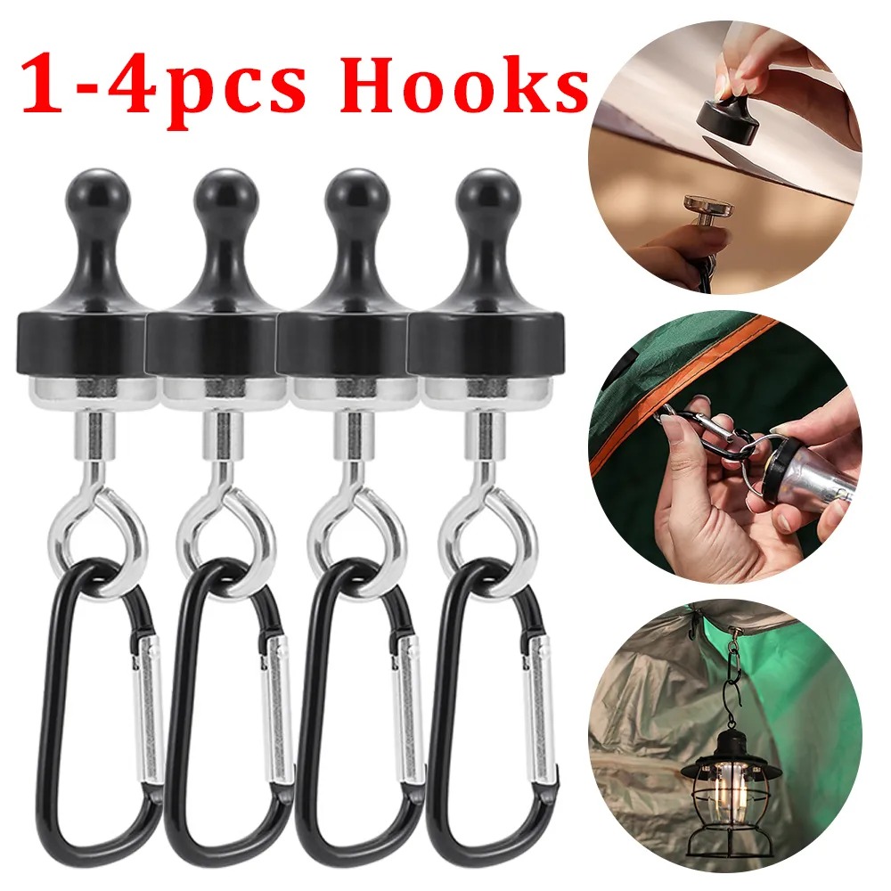 Outdoor Zelt Camping Licht Haken Magnet Lager Kleiderbügel mit d Typ Bergsteiger Schnalle Mehrzweck starke Magnet haken