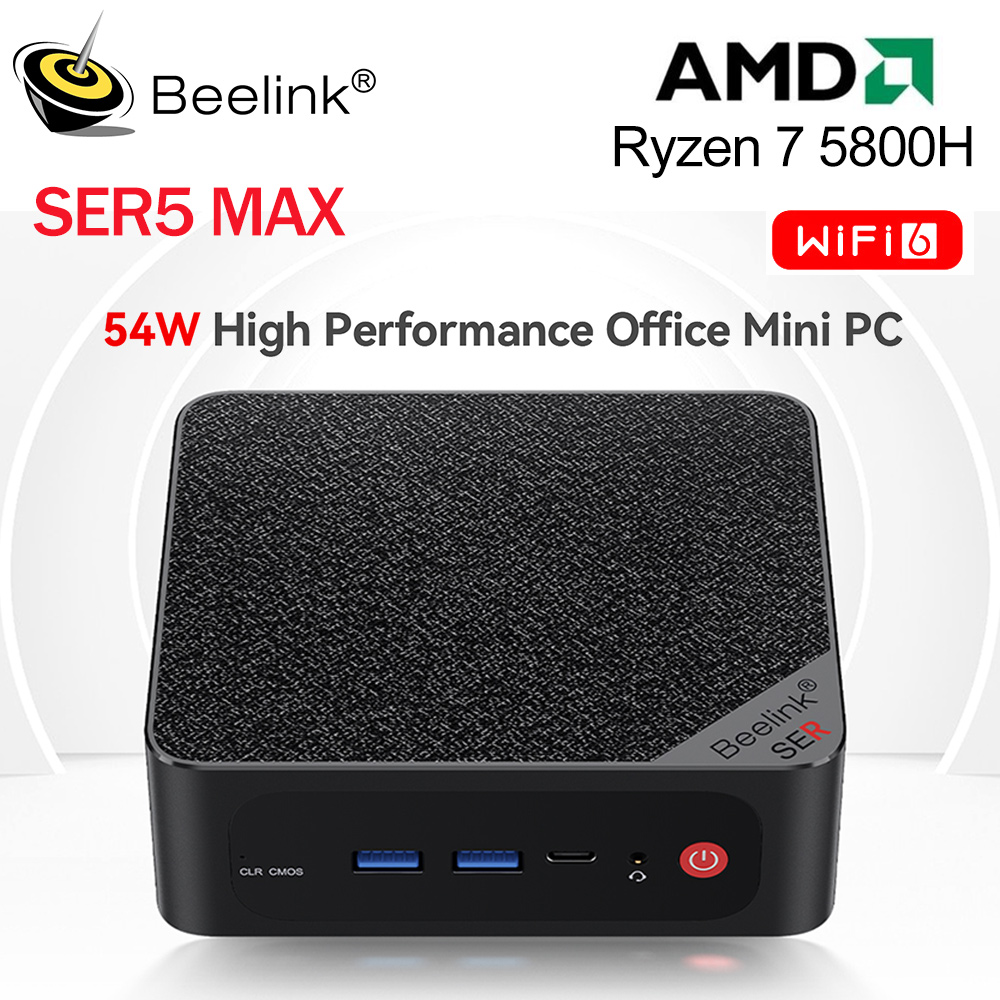 Beelink SER5 Pro AMD Ryzen7 5850U 16 GB 500 GB NVME SSD SER5 Max 32G 1T Mini-PC unterstützt WIFI6 BT5.2 Typ-C-Gaming-Computer 5560U