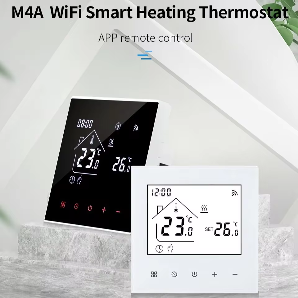Termostato de calefacción inteligente Tuya WiFi, pantalla LCD, Control por voz, eléctrico, controlador de temperatura del suelo del agua para Alexa y Alice