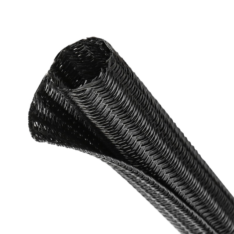 2/5M Black PET Expandable Self Closed Cable Sleeve Diameter 3mm ~ 50mm Split Insulated Heat resist Split Line Protector Sleeve