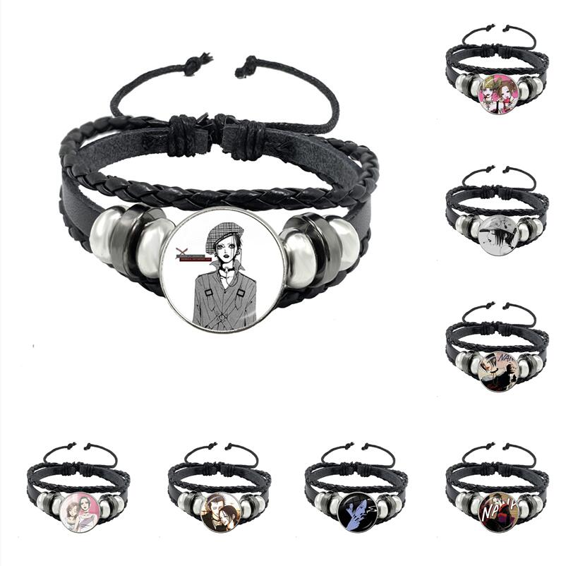 New Nana Osaki อะนิเมะหนังกำไลข้อมือสำหรับ Women Men รูปการ์ตูนรูป Braided สร้อยข้อมือลูกปัดสายรัดข้อมือของขวัญเครื่องประดับ
