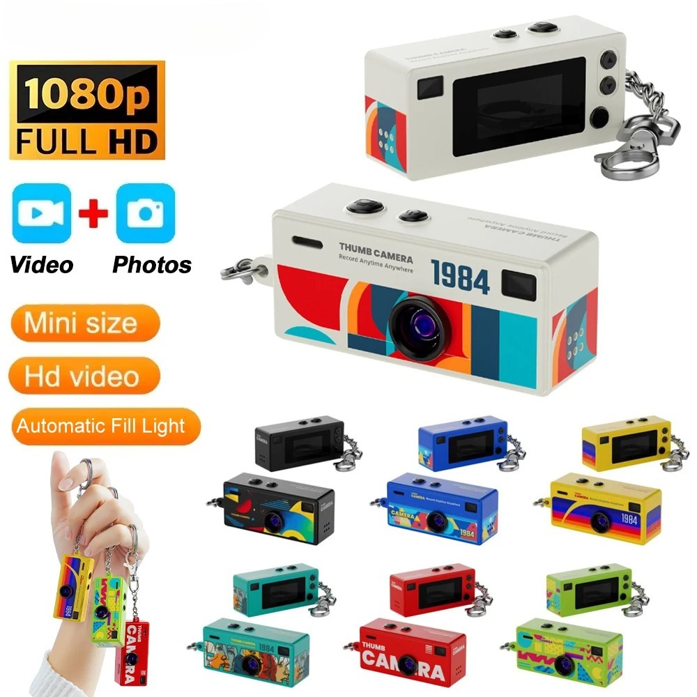 Caméra numérique Magecam, caméra porte-clés rétro de 0,96 pouce, prend en charge les cartes mémoire, 1080P, très petite caméra vidéo avec flash