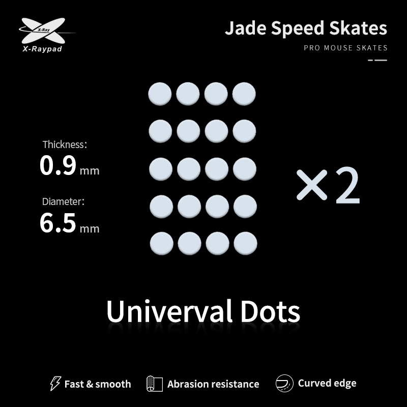 X-Raypad Jade Speed DIY Maus-Gleitfüße – Universelle D6,5mm PTFE-Punkte
