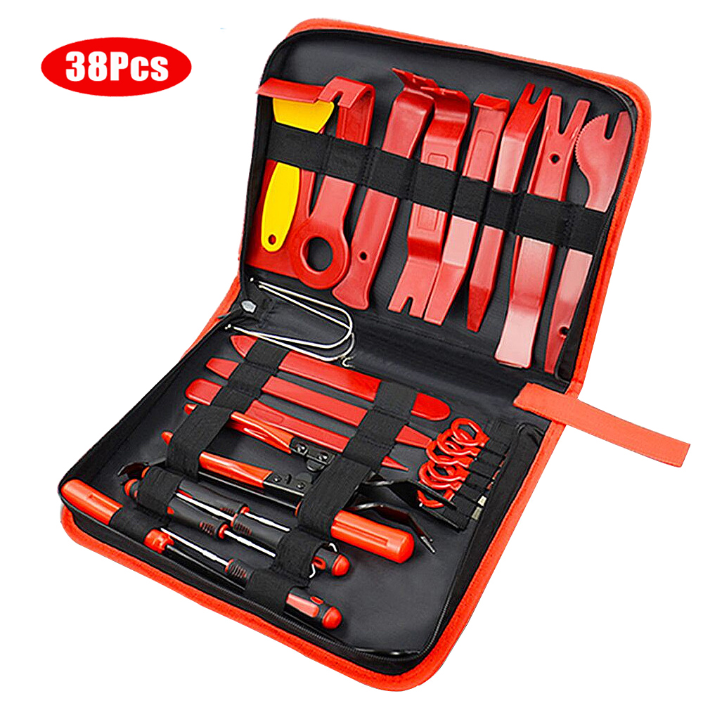 เครื่องมือโรงรถภายในรถชุดกําจัดพลาสติก Trim แผงประตู Disassembly ชุดคลิปอัตโนมัติ PULLER DIY มือเครื่องมือ