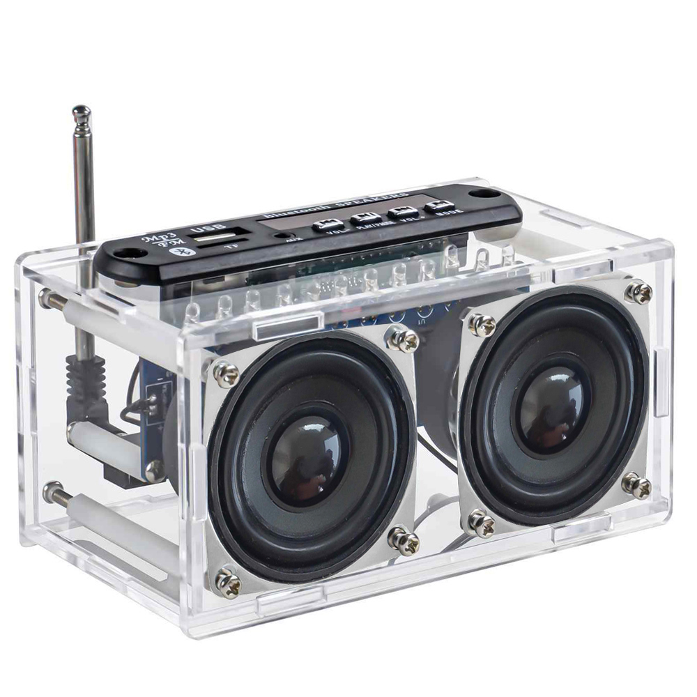 НОВЫЙ комплект Bluetooth-динамиков «сделай сам» с FM-радио 87,5-108 МГц, проект пайки «сделай сам», электронный комплект, сборка припоя, TF U-диск