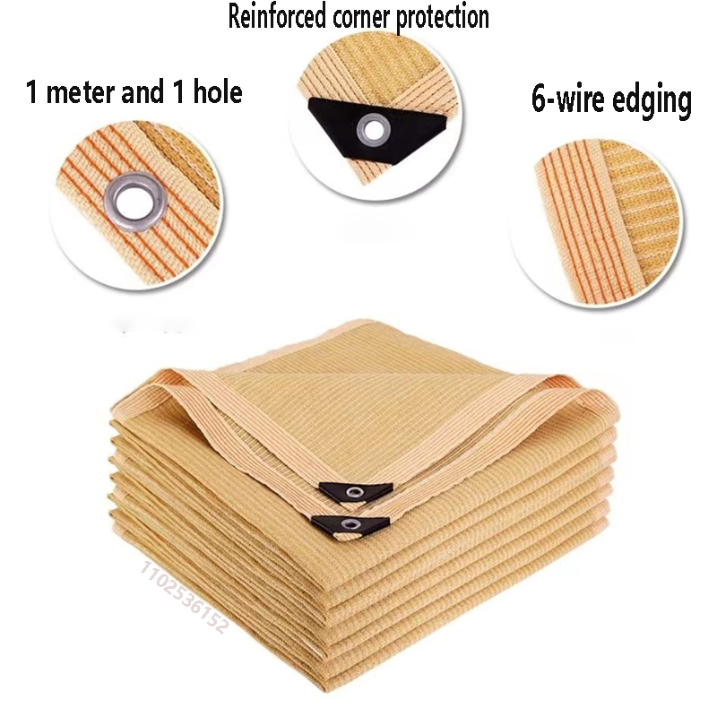 HDPE beige sunshine net garden plant UV protection sunshade outdoor sunshade swimming pool sunshade 75-80%