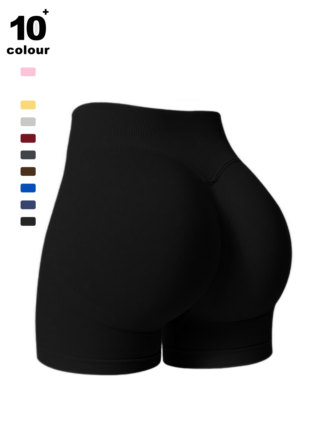 Shorts Deportivos para Mujer, Cintura Baja, Sin Costuras, para Yoga, Ejercicio, Ciclismo, Fitness, con Efecto Scrunch