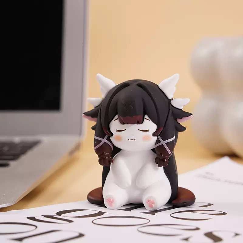 Genshin Impact Columbina DIY-Puppen Cosplay Anime Damselette Kätzchen-Kostüme Ornament Kawaii Cartoon-Geschenke Wohndekoration
