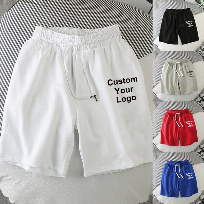 Pantalones cortos de secado rápido para hombre, Shorts deportivos, holgados, de malla transpirable, para la playa, personalizables con tu Logo, para verano
