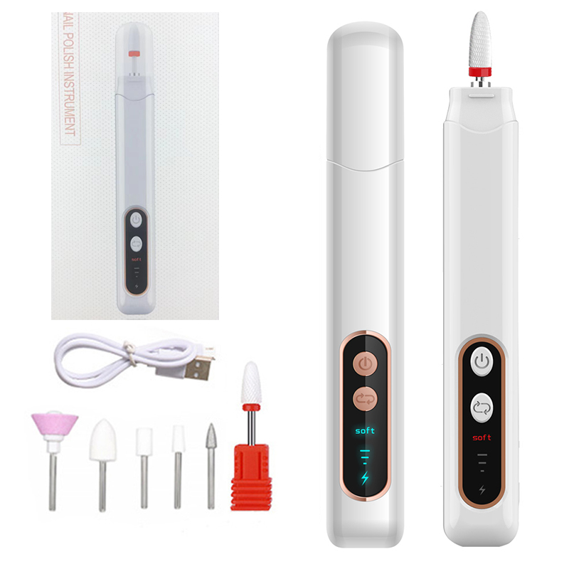 Professionelles Maniküre- und Pediküre-Set, kabelloses elektrisches Nagelfeilen-Set, Nagelbohrmaschine, Hand- und Fußpflege-Werkzeug zum Schleifen von Trim Polish