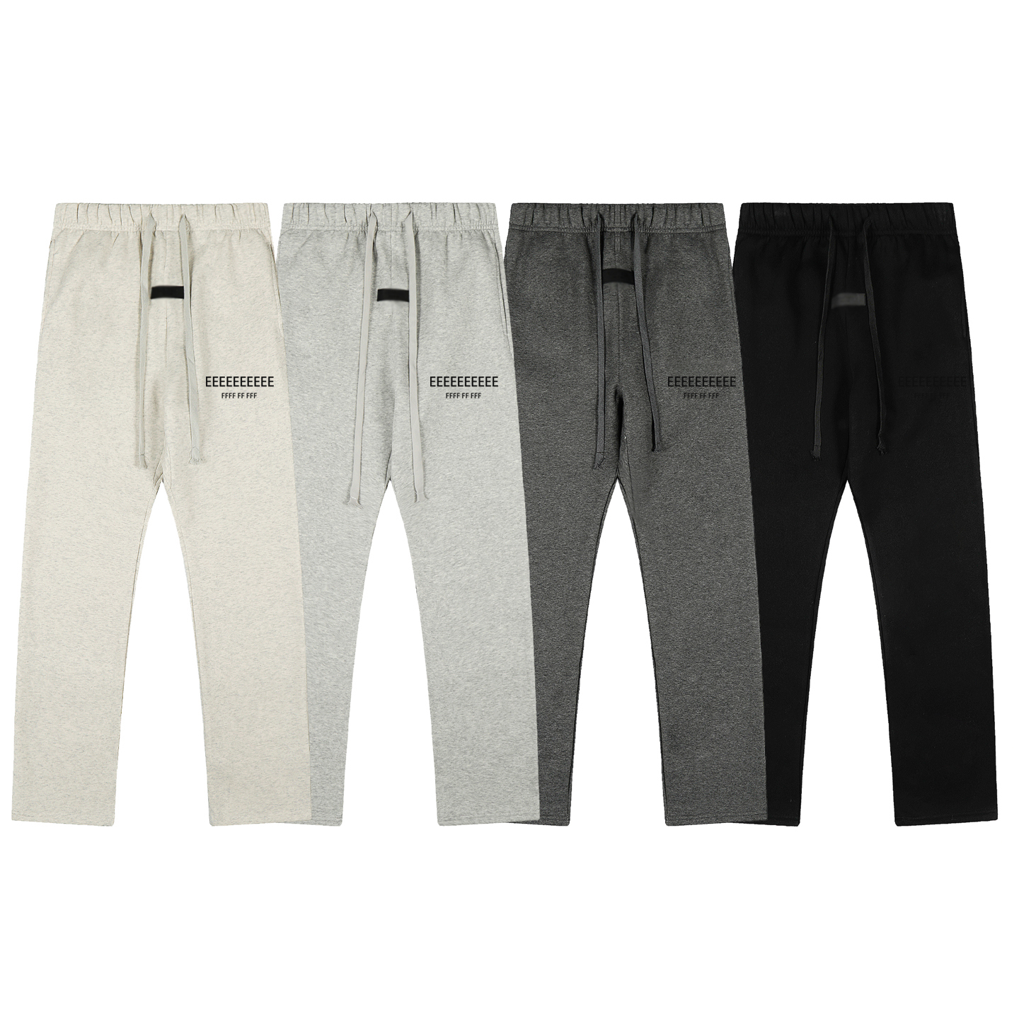 Calças Clássicas de Veludo com Estampa de Letras, Calças Esportivas Casuais de Alta Qualidade com Logo, Calças de Corte Reto, Conjunto de Moletom para Homens e Mulheres