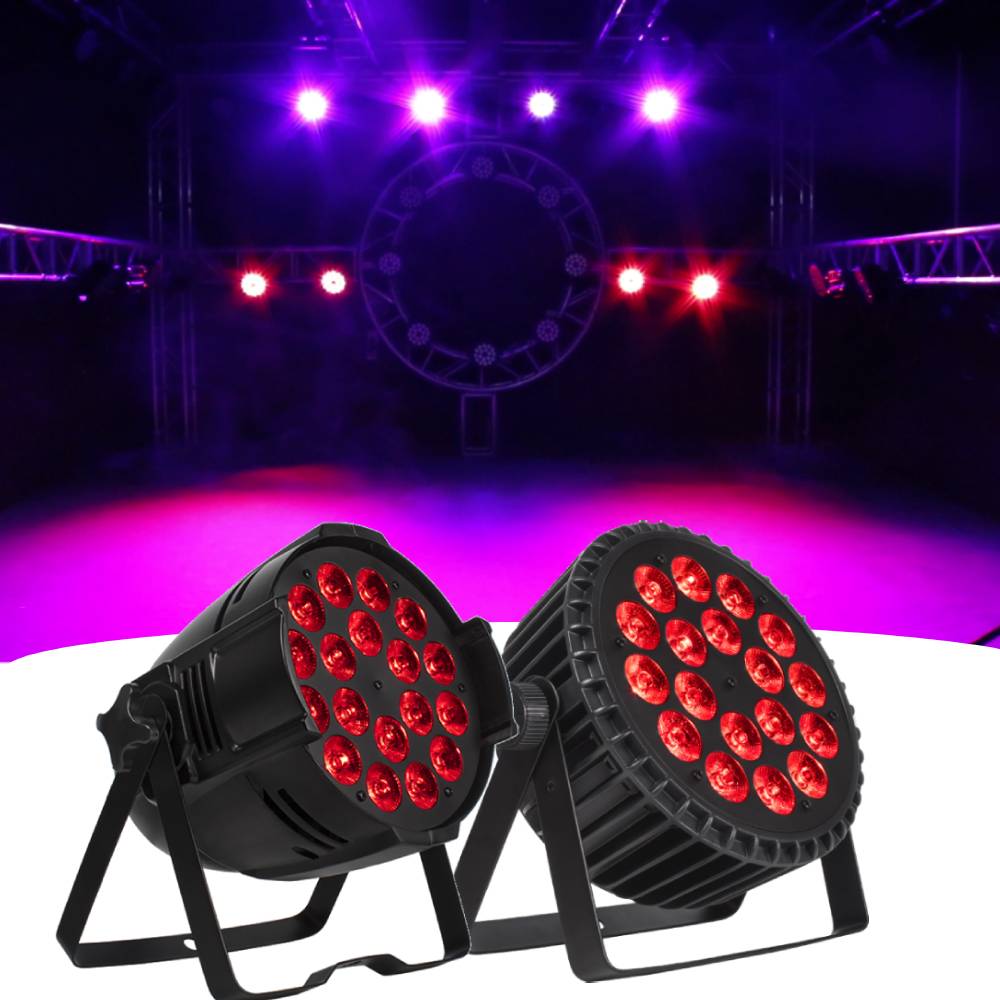 SHEHDS LED แบน/Big Par 18x18W 6in1 หรือ 18x12W 4in1 แสง DMX512 อลูมิเนียมเหมาะสําหรับ DJ Disco Christmas Party Stage