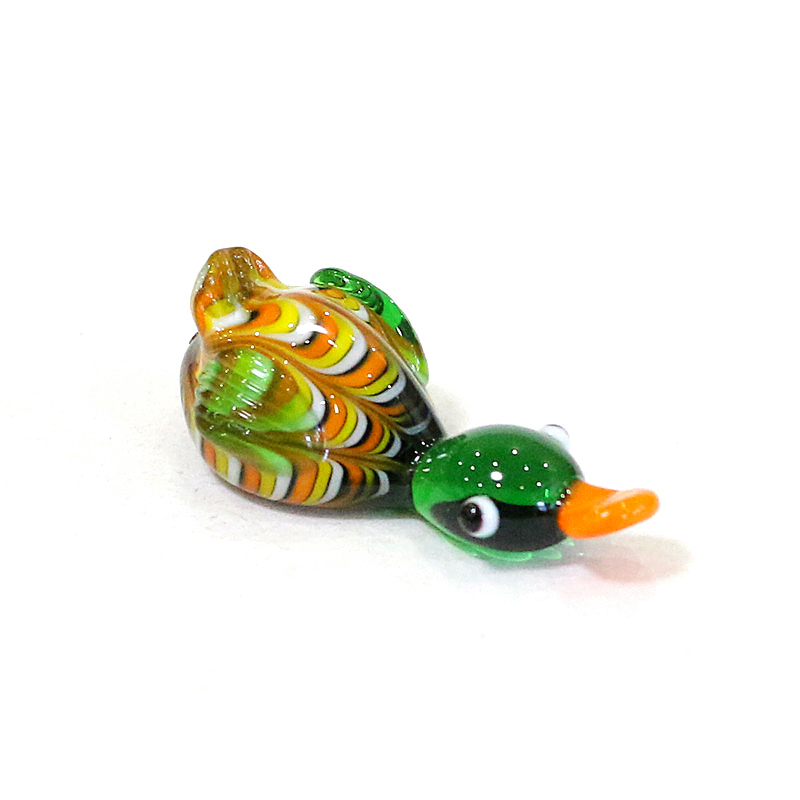 Patung Mini Bebek Kaca Lucu Ornamen Kerajinan Patung Kecil Hewan Kartun Warna-warni Dekorasi Pemandangan Mikro Paskah Taman Peri Rumah