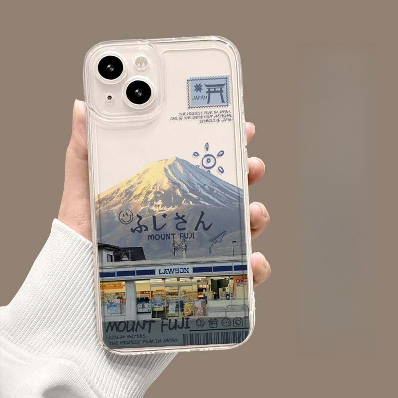 Mount Fuji Scenario Naturale Scena di Neve Cassa Del Telefono Per iPhone 17 16e 16 15 14 13 12 11 Mini Air Pro Max X XR XSMax 7 8 Plus Copertura