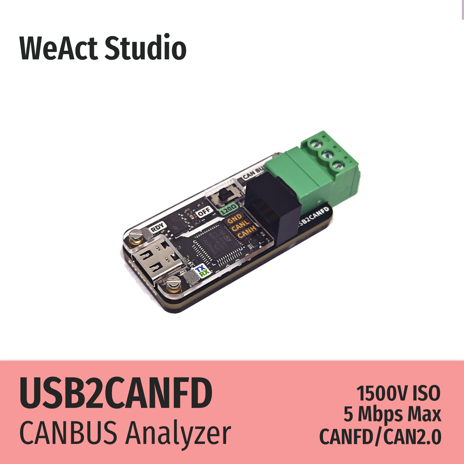 WeAct USB zu CAN Modul USB zu CANFD CANBUS Analysator Debugger SLCAN Cangaroo