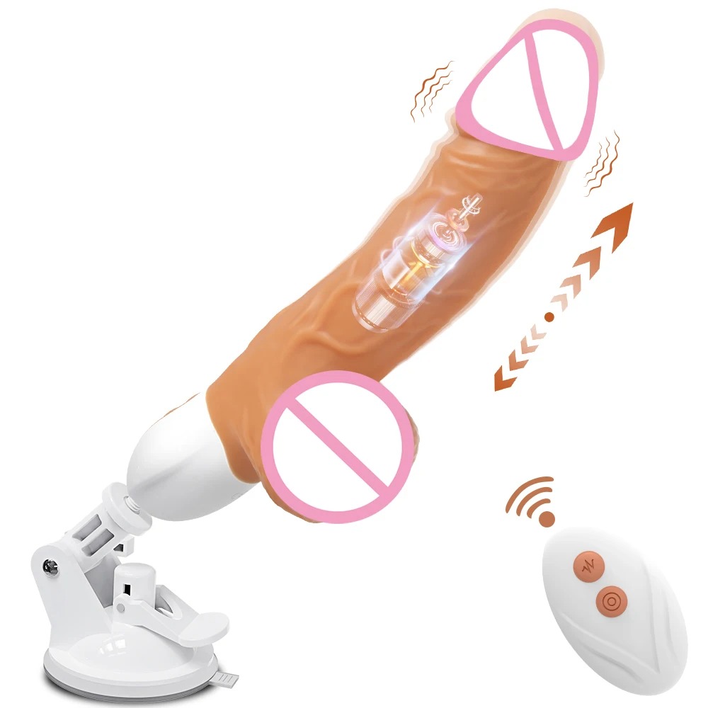 Realistyczny dildo z wysuwaną wargą waginalną, wibrator do masturbacji dla kobiet, masażer punktu G, bezprzewodowy pilot zdalnego sterowania, zabawka erotyczna dla dorosłych.