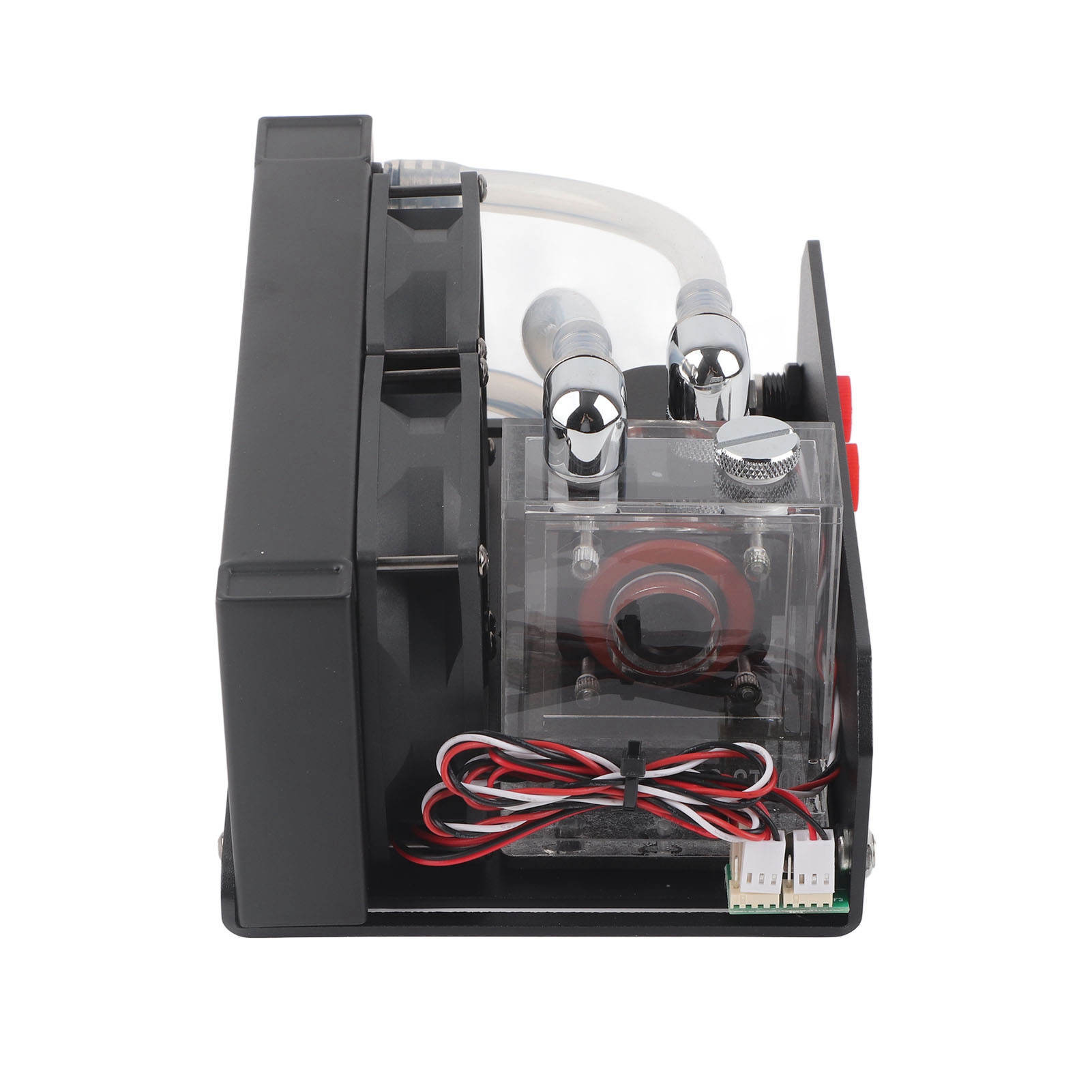 CPU Cooling Pump 600L/H Dual Fan G1/4 Thread D Port 4Pin Mute Water Cooling Pump Desktop Portable Computer Water Cooling System