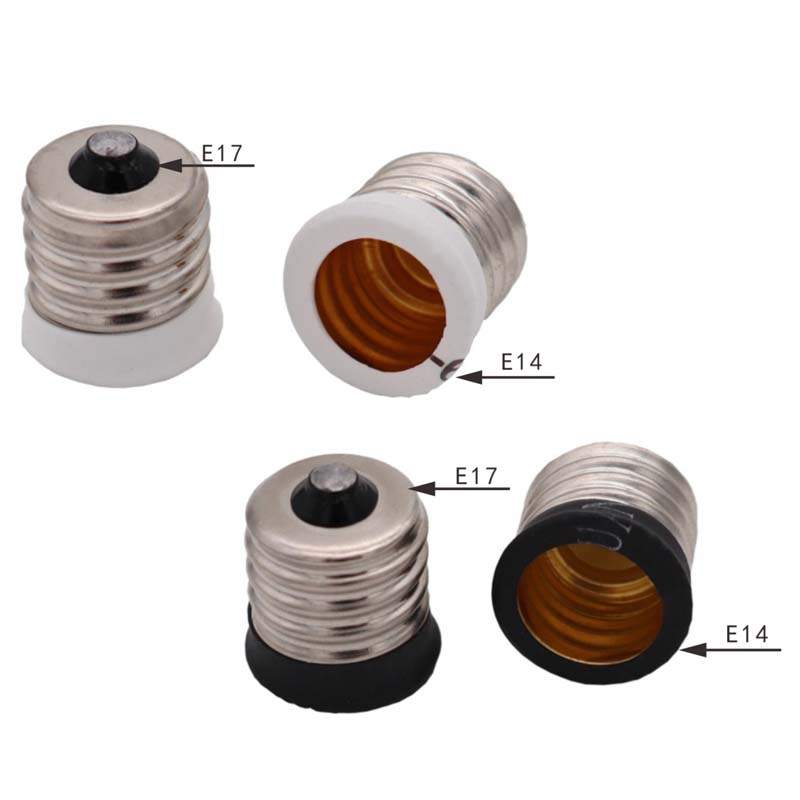 2 Buah E17 Ke E14 Pegangan Lampu Led Dasar Lampu Konverter Sekrup Bohlam Soket Adaptor LED Hemat Lampu Halogen Lampu Kepala