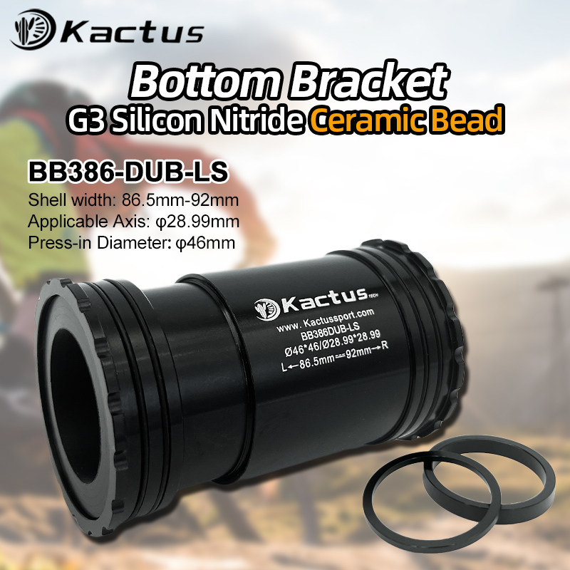 KACTUS BB386 Bottom Bracket DUB 29mm Ceramic Bearing BB MTB Press Fit 46mm Central Movement Cocok untuk SRAM DUB Crankset Suku Cadang Sepeda