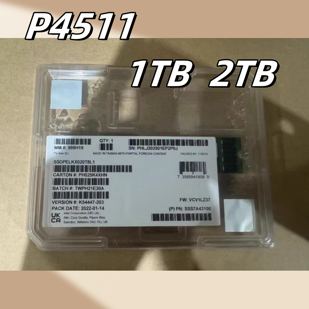 For Intel 1tb 2tbOriginal DC P4511 2T 1T M.2 22110 Enterprise SSD Nvme PCL-E3.1X4 Solid State Drive