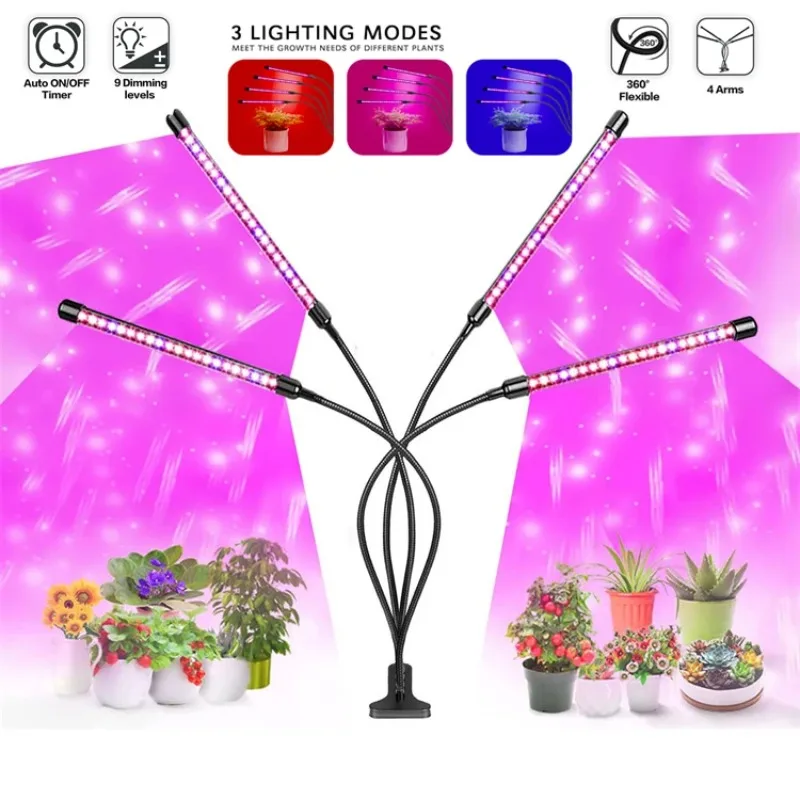 Full Spectrum LED Grow Light Indoor Plant Growth Lamp USB 5V Phyto Bulbs for Greenhouse Tent Flower Cultivation 10W/20W/30W/40W