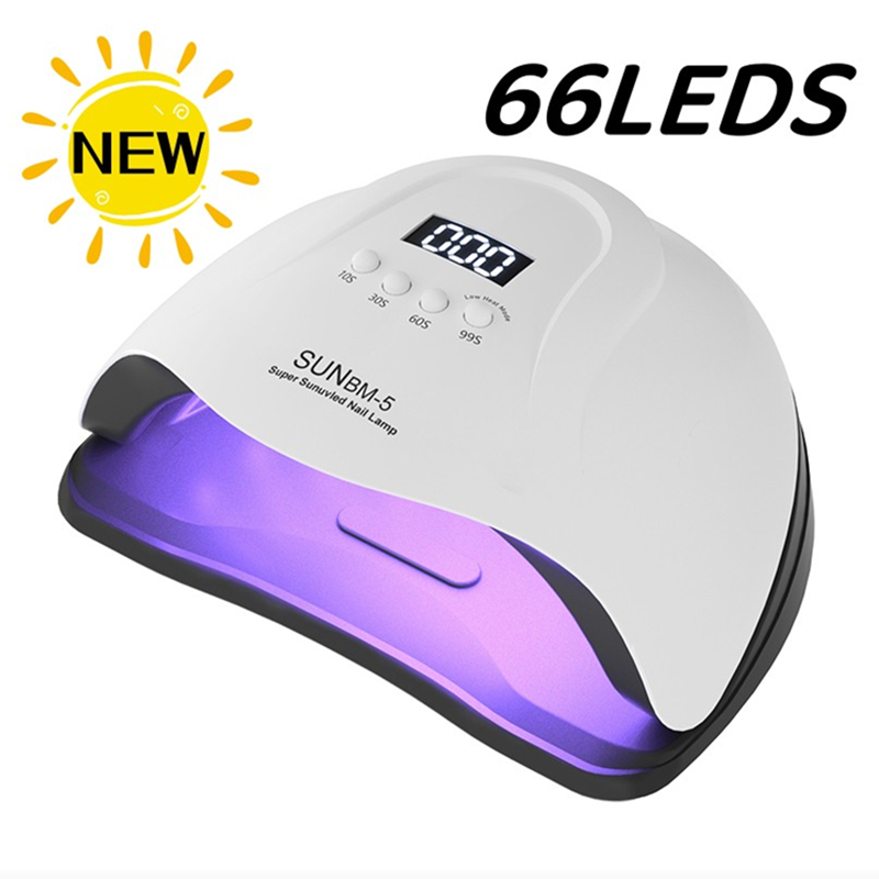 Lampa do paznokci MAX UV 66 LED do suszenia żelu do manicure z dużym dotykowym wyświetlaczem LCD 66LEDS Inteligentna suszarka do paznokci