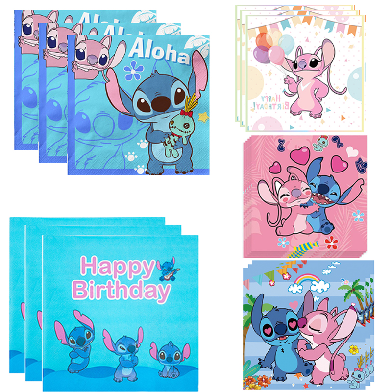 Lilo & Stitch Baby Shower Party Print Servetten Party Stitch Hoek Servetten Diner Servet voor Jongen Meisje Kinderen Verjaardag Feestartikelen