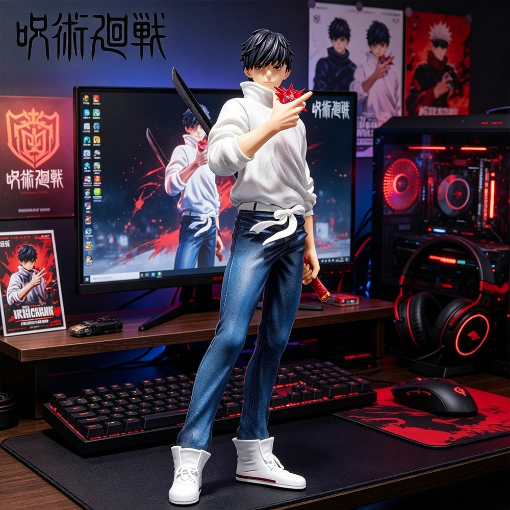 21cm/8,27 Zoll Jujutsu Kaisen Anime-Figur Okkotsu Yuta Actionfiguren PVC-Statue Desktop-Ornament Sammlermodell Spielzeug Geschenke