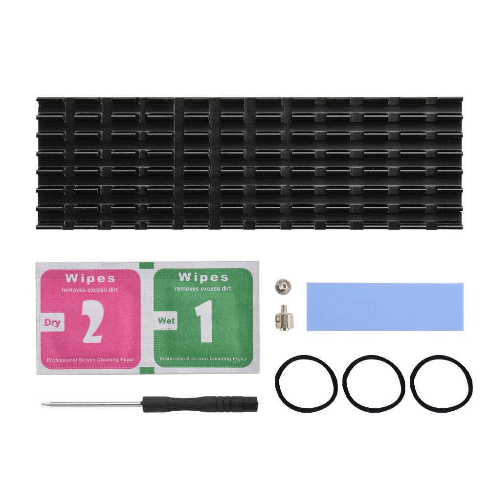 M.2 SSD Heatsink Heat 3/6MM Grubość Szczelinowy aluminiowy radiator M2 SSD Zestaw chłodzący do dysków półprzewodnikowych M.2 NGFF 2280 PC