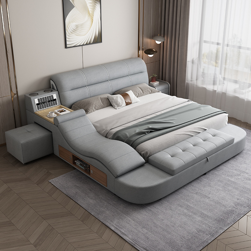 Nowoczesna, piękna, wielofunkcyjna, inteligentna, z funkcją masażu, prosta, tania, tapicerowana sofa z funkcją spania, dwuosobowa.