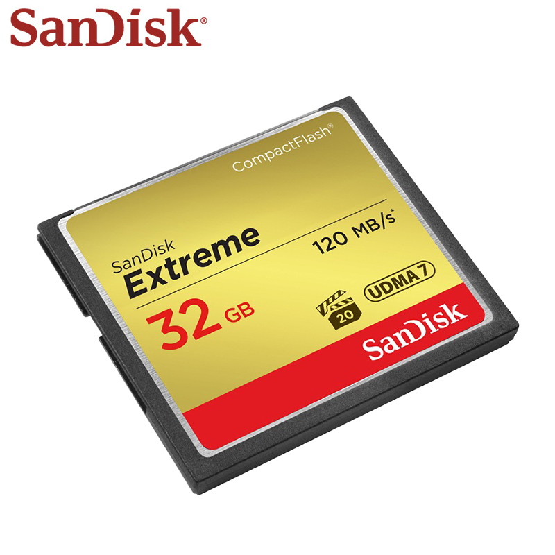 샌디스크 익스트림 컴팩트 플래시 메모리 카드 32GB 64GB 128GB 32 64 128 GB CF 카드 DSLR 카메라 및 HD 캠코더용 HD 비디오 카드