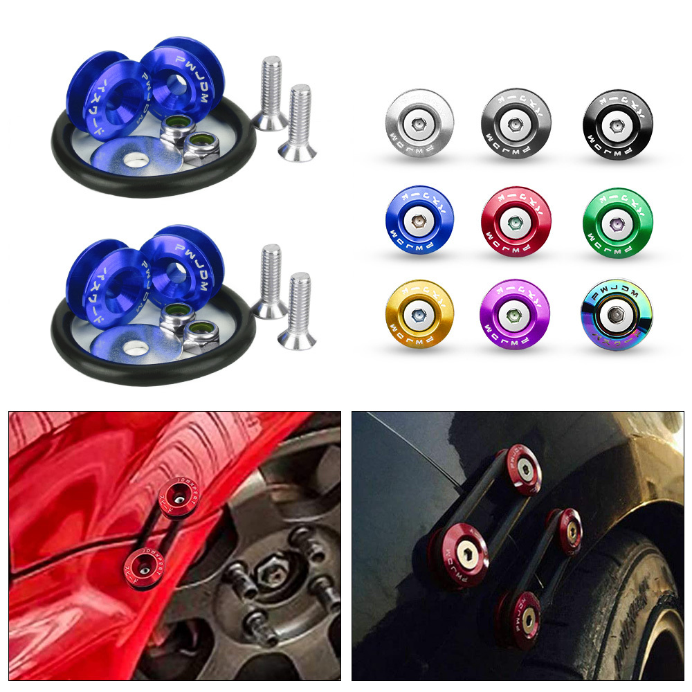 Klip Pengikat Bumper Aluminium, Pengencang Bumper Mobil untuk aksesoris mobil interior, Suku Cadang Pengikat Sekitar Bumper