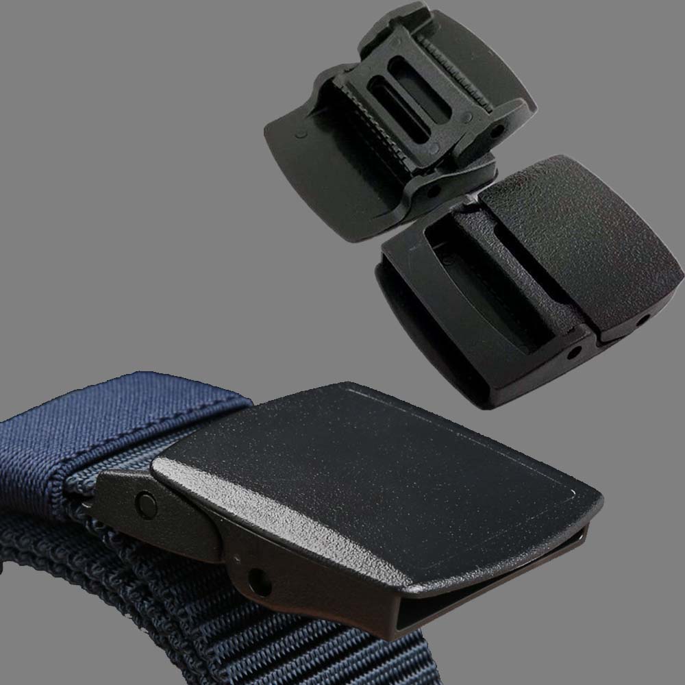 38Mm Nhựa Lưng Nam Mới Không Kim Loại Vải Lưng Với Không Từ Tính Đai Nylon khóa Nhựa Eo Phụ Kiện