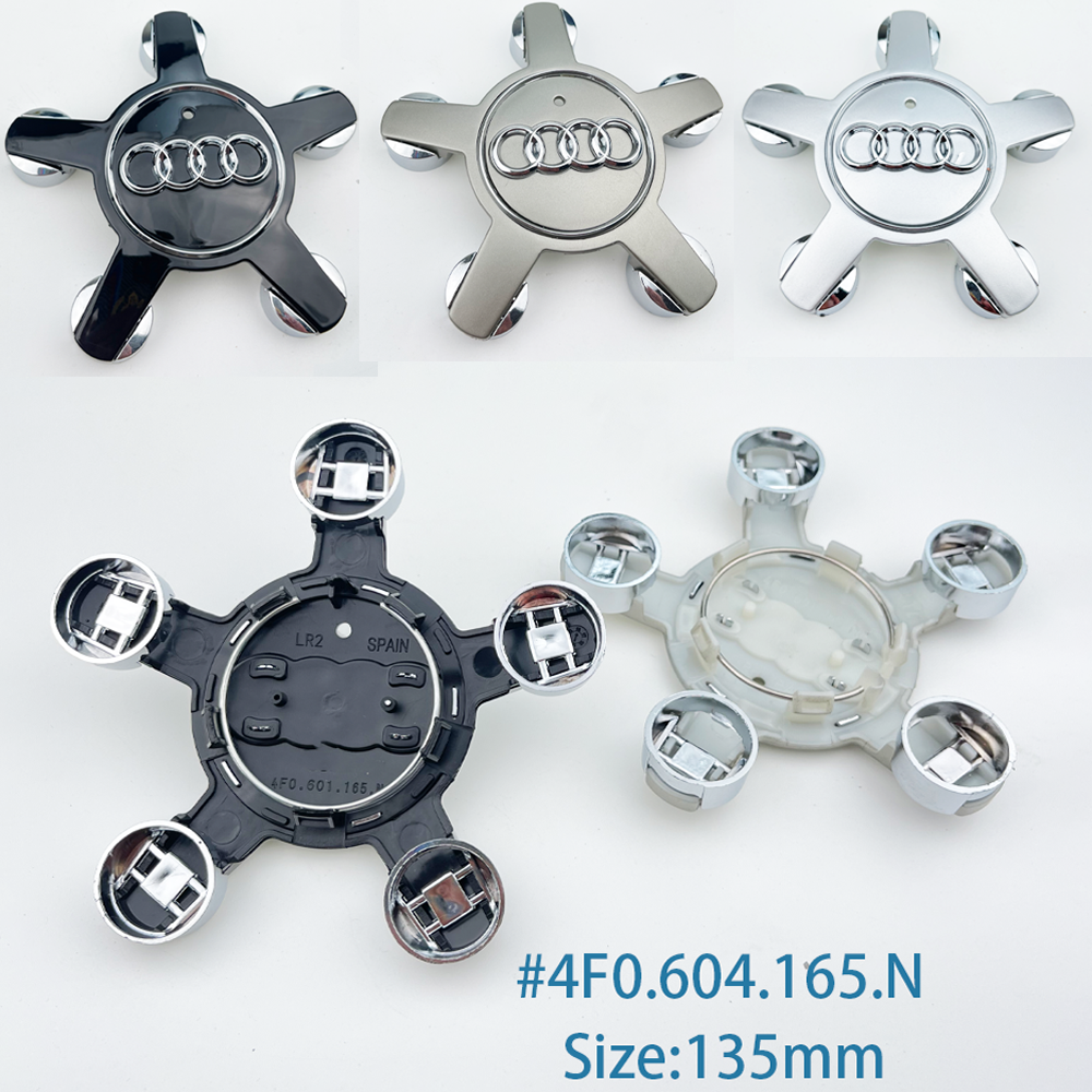 4 tapacubos de coche de 135 mm 4F. 0601165   Para Audi A4 A5 A6 A7 Q3 Q5 A3 S5 accesorios Auto tapa central de rueda cubiertas de llanta